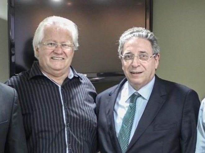 Presidente do Paraná, Rubens Bohlen, e o presidente do Coritiba, Rogério Portugal Bacellar: união para fortalecer o futebol paranaense | Divulgação Coritiba