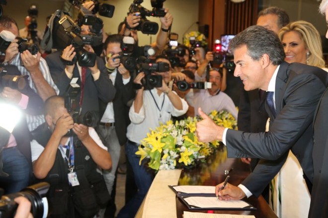 Beto Richa durante a cerimônia de posse nesta quinta-feira | 