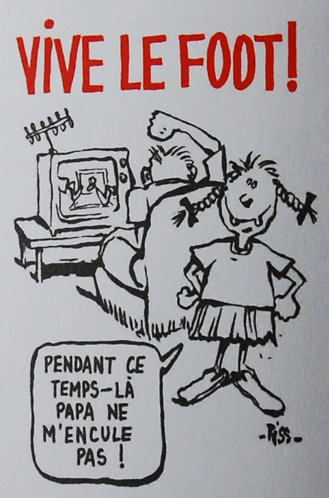 Charge do jornal Charlie Hebdo usa o futebol para criticar a pedofilia.