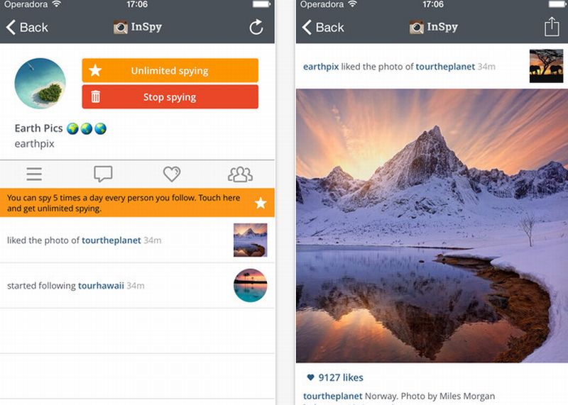 Na versão gratuita, o usuário pode espiar quantos contatos quiser, mas verá apenas cinco interações ao dia | Reprodução