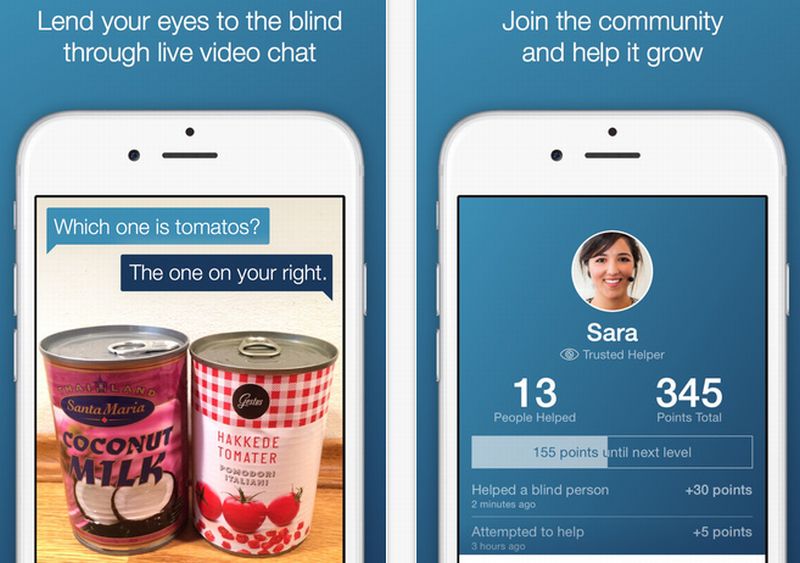 O aplicativo já tem mais de 88 mil voluntários e 6,7 mil deficientes visuais cadastrados | Divulgação