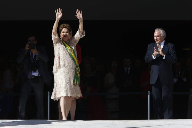 Dilma Rousseff e Michel Temer durante a cerimônia de posse | 