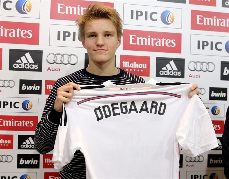 Norueguês Martin Odegaard, de apenas 16 anos, chegou a treinar no Bayern de Munique antes de fechar com o Real Madrid | EFE
