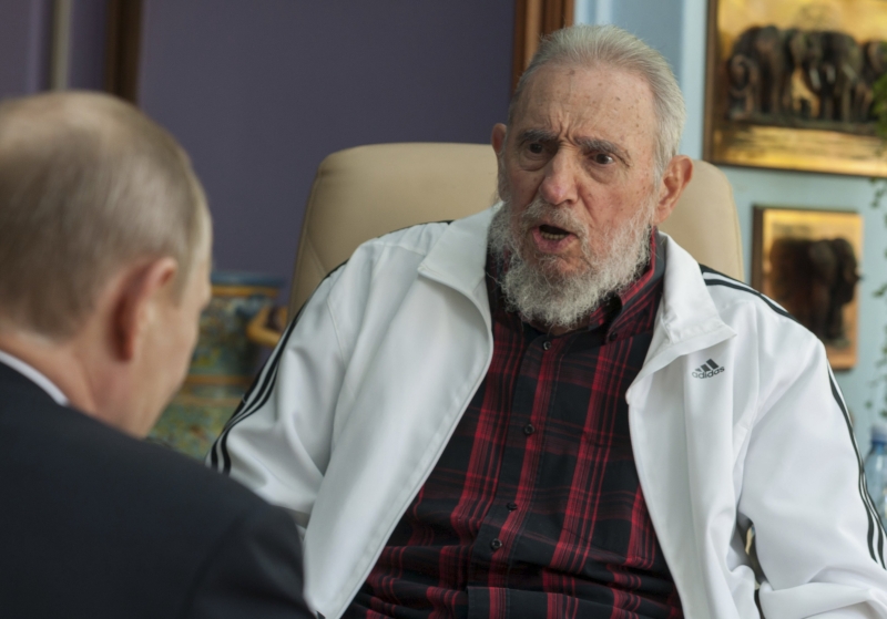 Fidel Castro em encontro com Putin em julho do ano passado | Handout/Reuters