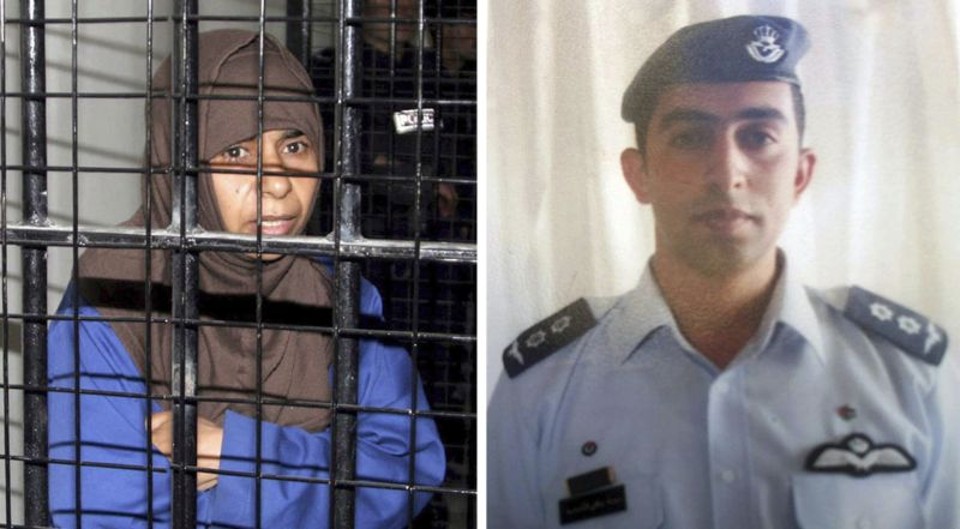 Sajida al-Rishawi, terrorista iraquiana, e Muath al-Kasaesbeh, piloto jordaniano | Jordan News Agency/Efe