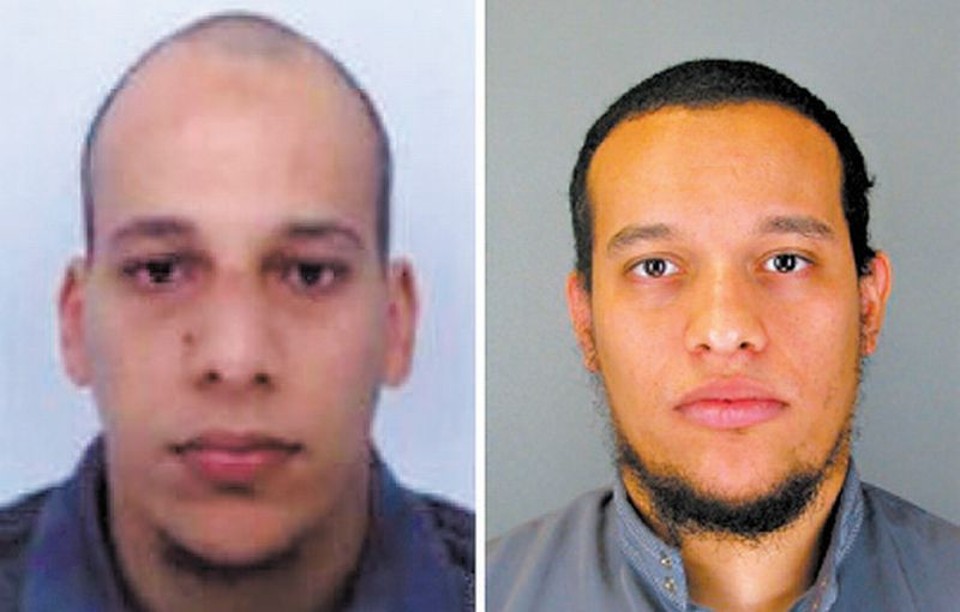 Chérif Kouachi, à extrema esquerda, e Said Kouachi não deixaram transparecer que planejavam um ataque terrorista | POLÍCIA DA FRANÇA