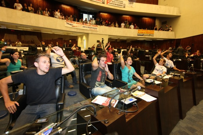 Protesto contra a terceirização dos serviços | 