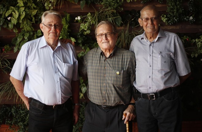 Pioneiros do Plantio Direto na Palha (PDP) Franke Dijkstra, Herbert Bartz e Manoel Henrique 