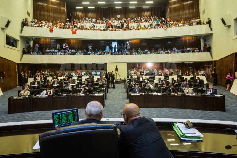 Traiano e Romanelli em defesa do "pacotaço" do governo | Brunno Covello/Gazeta do Povo