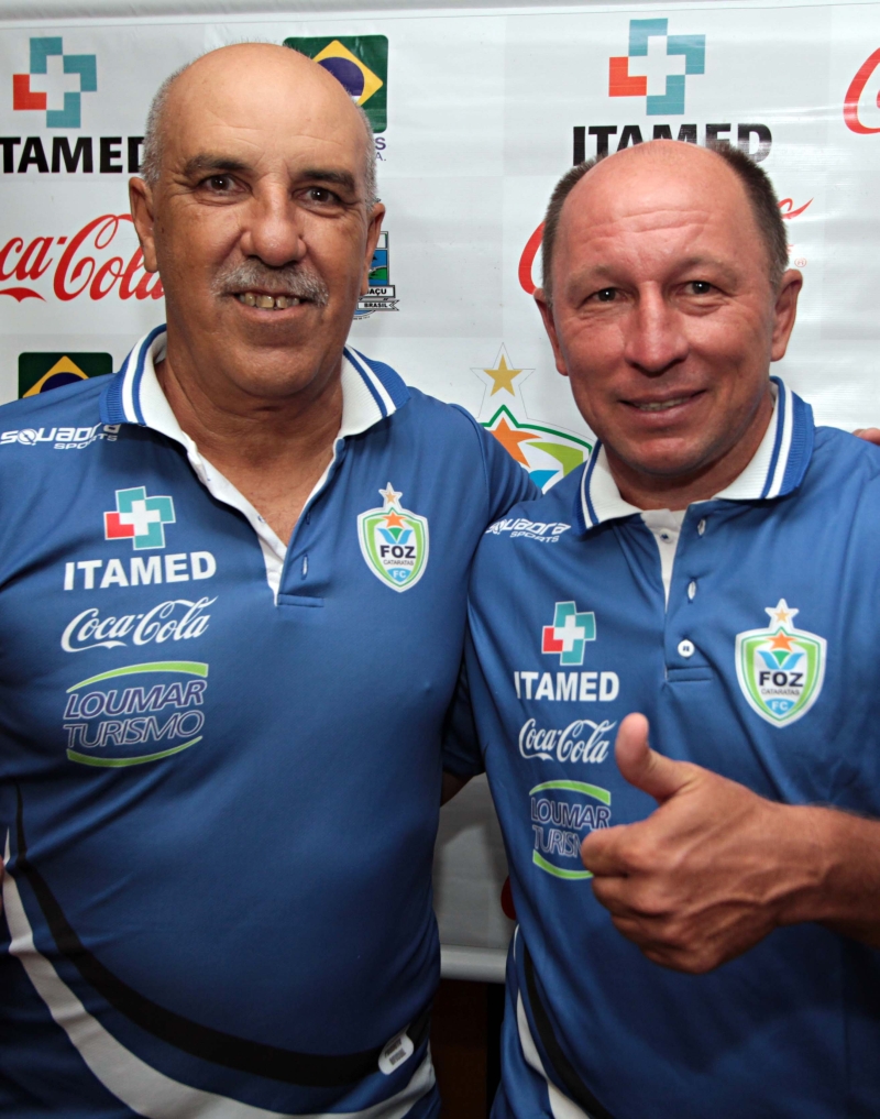 Roberto Costa e Alcindo, dupla comanda o Foz Cataratas FC | Christian Rizzi/Divulgação
