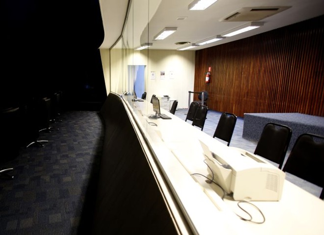 A área reservada à imprensa na Alep | 