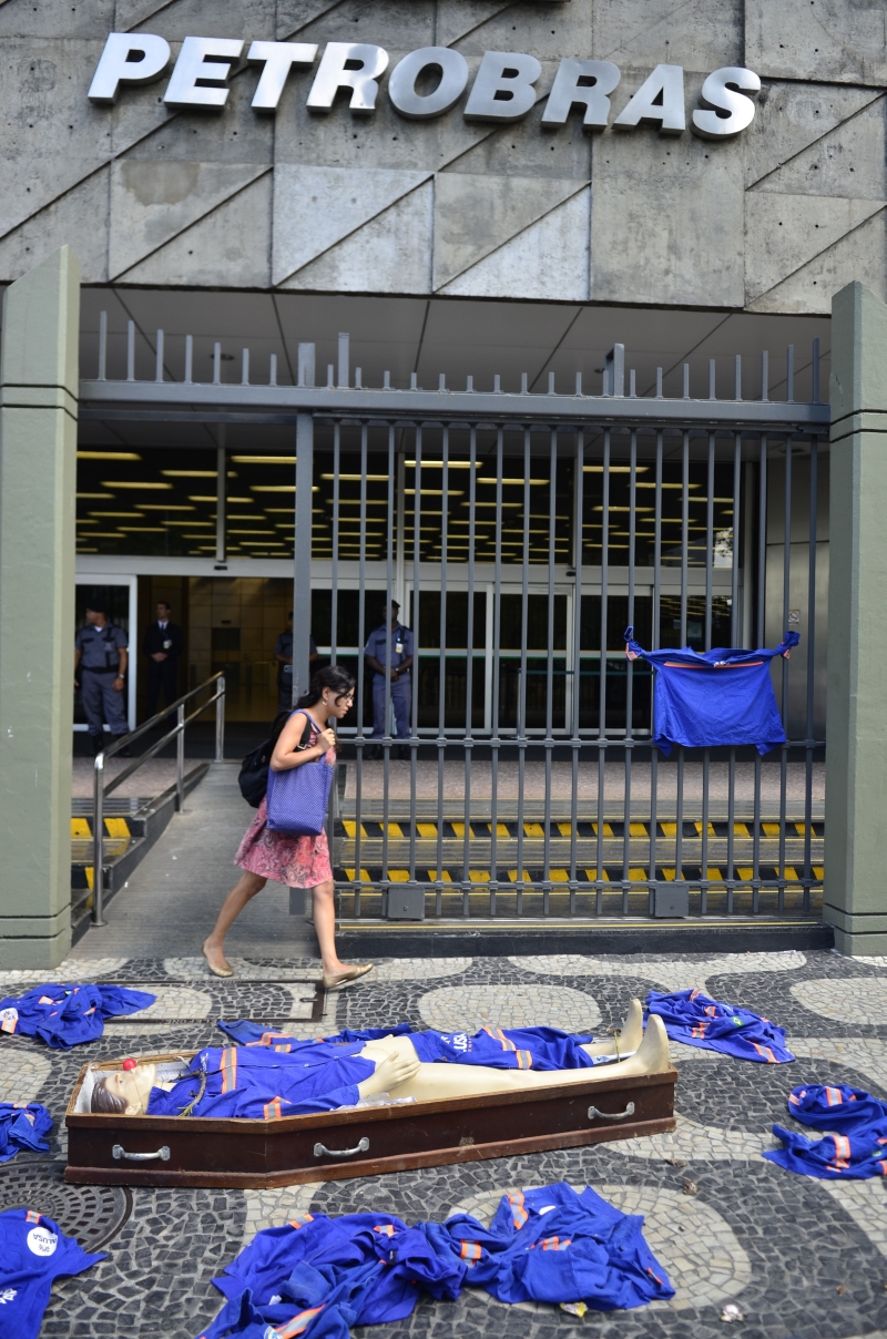 A sede da Petrobras no Rio tem sido alvo constante de protestos | Fernando Frazão/Agência Brasil