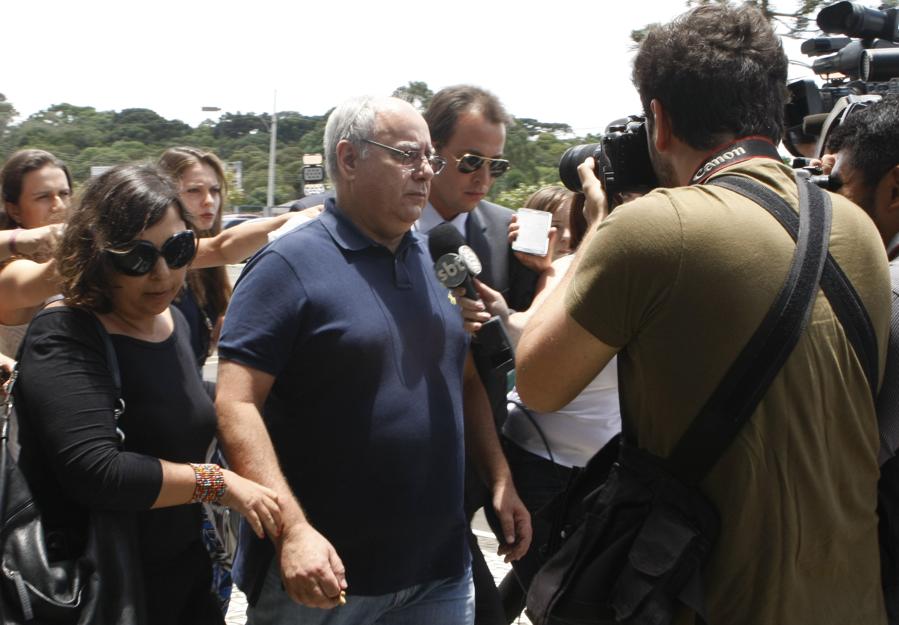 O ex-diretor da Petrobras Renato Duque, na superintendência da Polícia Federal em Curitiba | Aniele Nascimento / Gazeta do Povo