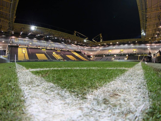 Bomba foi encontrada na zona VIP a uma profundidade de cinco metros. | Divulgação/Signal Iduna Park