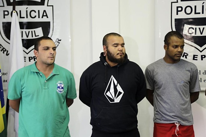 Heuller Herison Camargo, Yohan Sutil de Oliveira e Willian Antunes Pinheiro, integrantes da organizada Império, do Coritiba, presos na operação 