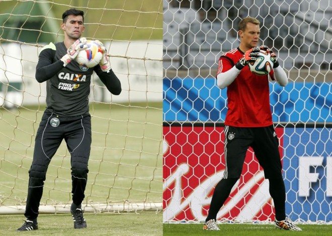 Técnicos Marquinhos Santos quer aproveitar a habilidade com os pés de Vaná para, a exemplo de Neuer, transformá-lo em líbero | 