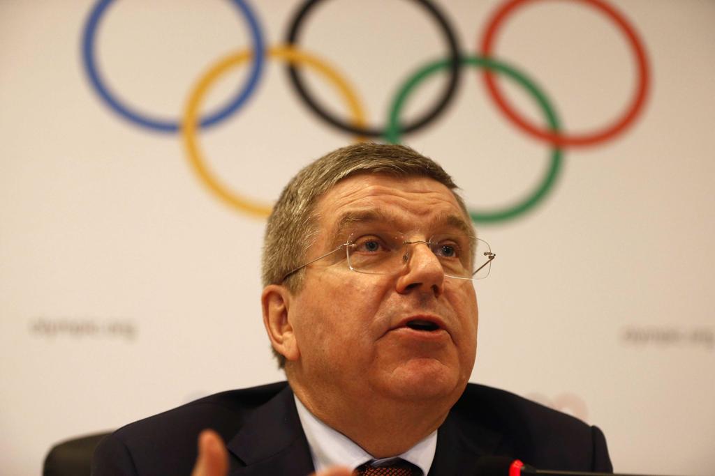 Thomas Bach se diz satisfeito com a velocidade das obras de preparação para os jogos. | Marcelo Sayão/EFE
