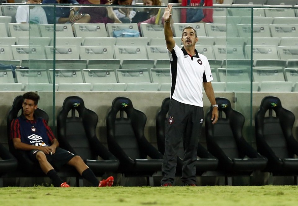 Marcelo Vilhena comemorou que o Atlético está adquirindo a "cultura da vitória" | Hugo Harada / Gazeta do Povo