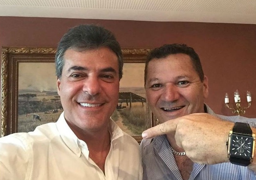 O governador Beto Richa e o ex-assessor Marcelo Caramori | Arquivo pessoal