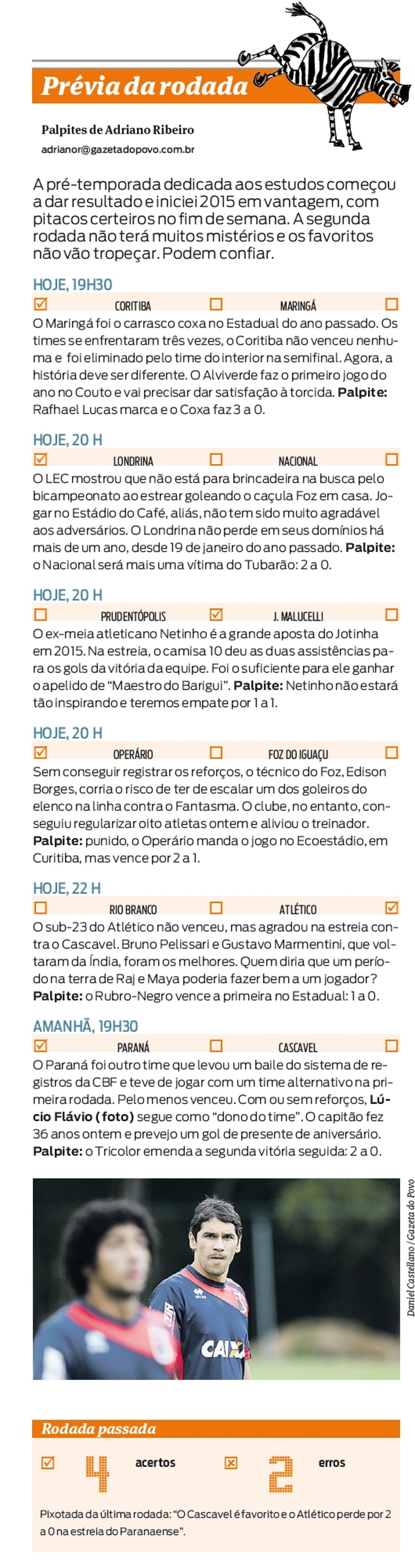 Confira Os Palpites Para Os Jogos Da 2 ª Rodada Do Estadual