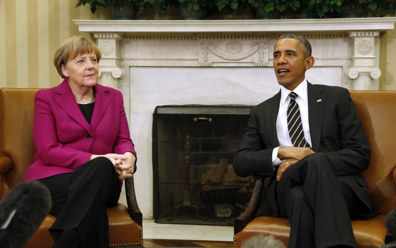 Angela Merkel e Barack Obama durante encontro na Casa Branca | Kevin Lamarque/Reuters