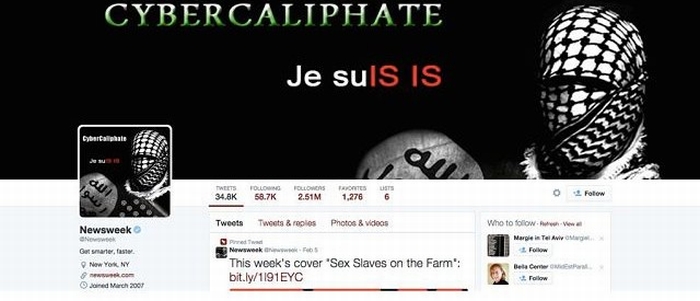 Redes sociais da Newsweek foram invadidas com ameaças | Twitter/Reprodução