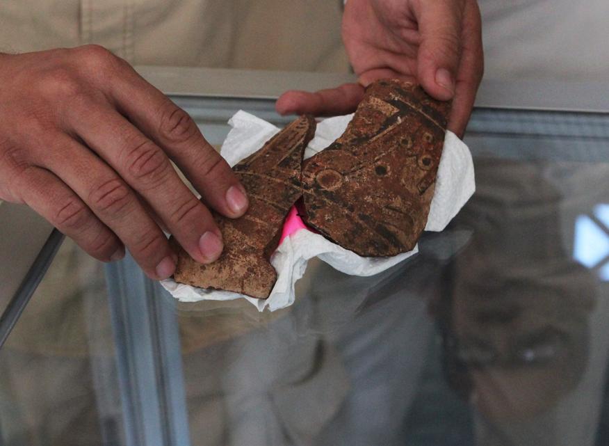 Restos de um artigo pré-colombiano são apresentados na Nicarágua. Foram encontrados mais de 15 mil itens durante estudos para a construção de um canal transoceânico | Mario Lopez / EFE