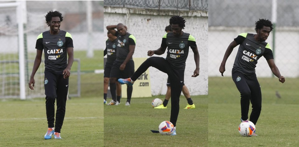 Negueba no treino do Coritiba: “Gosto de partir para cima e o drible é um recurso que eu tenho”. | Aniele Nascimento/Gazeta do Povo