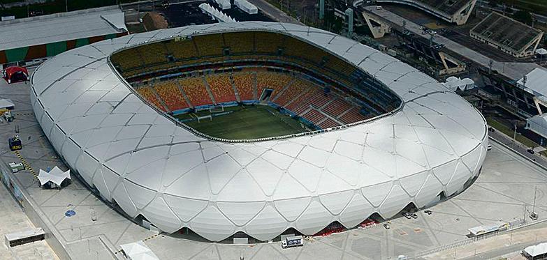 Depois da Copa, a Arena Amazônia voltará a abrigar uma competição internacional, o futebol olímpico em 2016. | Andres Stapff/Reuters