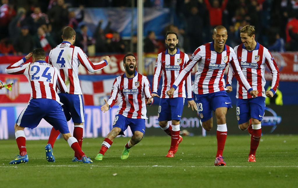 Jogadores do Atlético comemoram vitória nos pênaltis. | JuanJo Martín/EFE