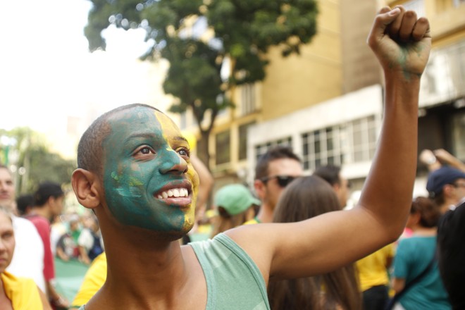 Cara-pintada. | Marcelo Andrade/Gazeta do Povo
