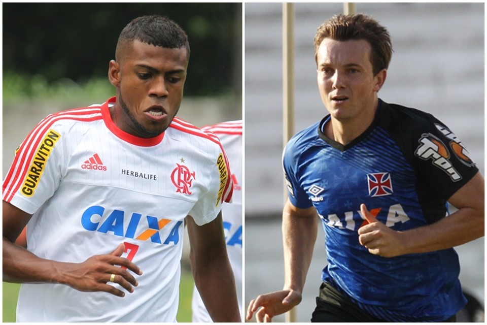 Marcelo e Dagoberto, protagonistas do clássico Flamengo e Vasco no Maracanã. | Divulgação/Flamengo/Vasco