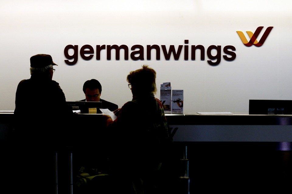 Balcão da Germanwings no aeroporto de Bonn, na Alemanha | Wolfgang Rattay/Reuters