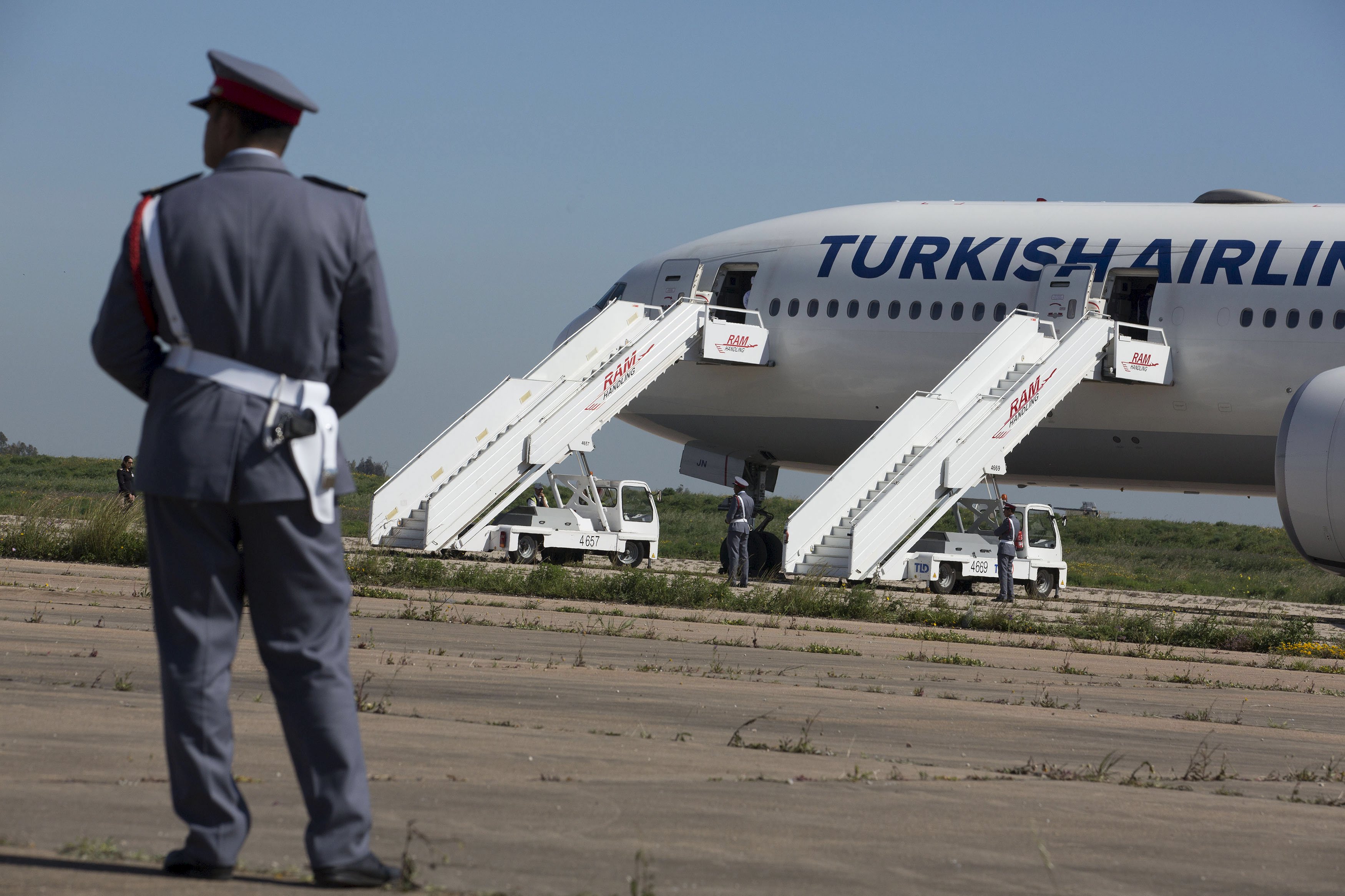 Avião da Turkish Airlines durante parada em Casablanca | Youssef Boudlal/Reuters