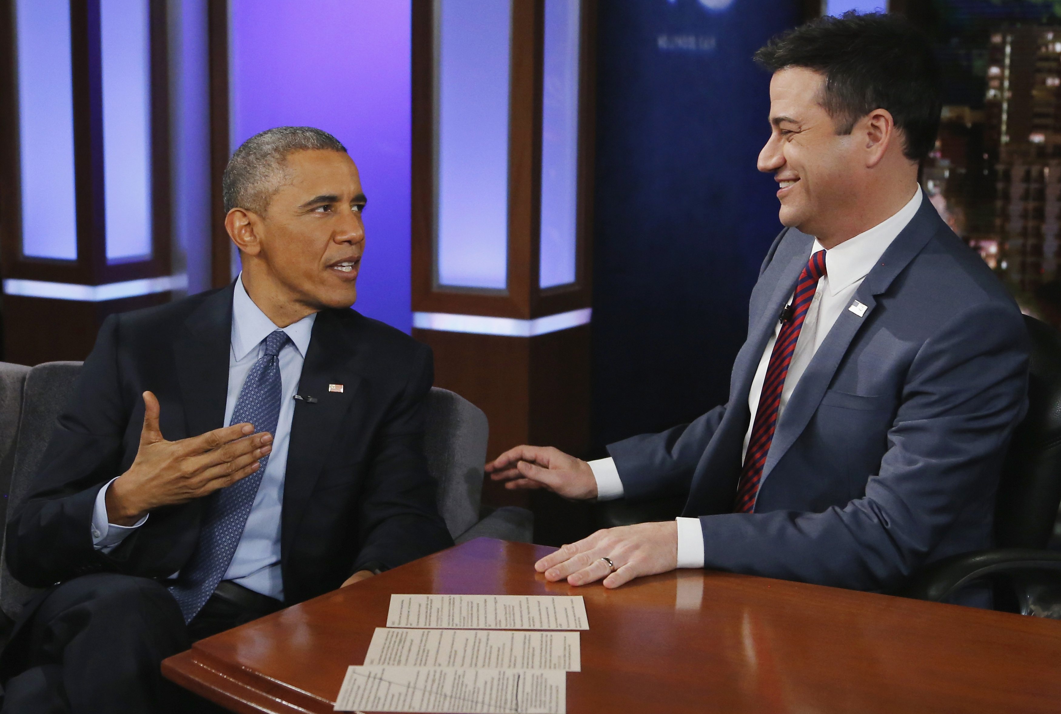 Obama durante entrevista ao programa Jimmy Kimmel Live | JonathanErnst/Reuters