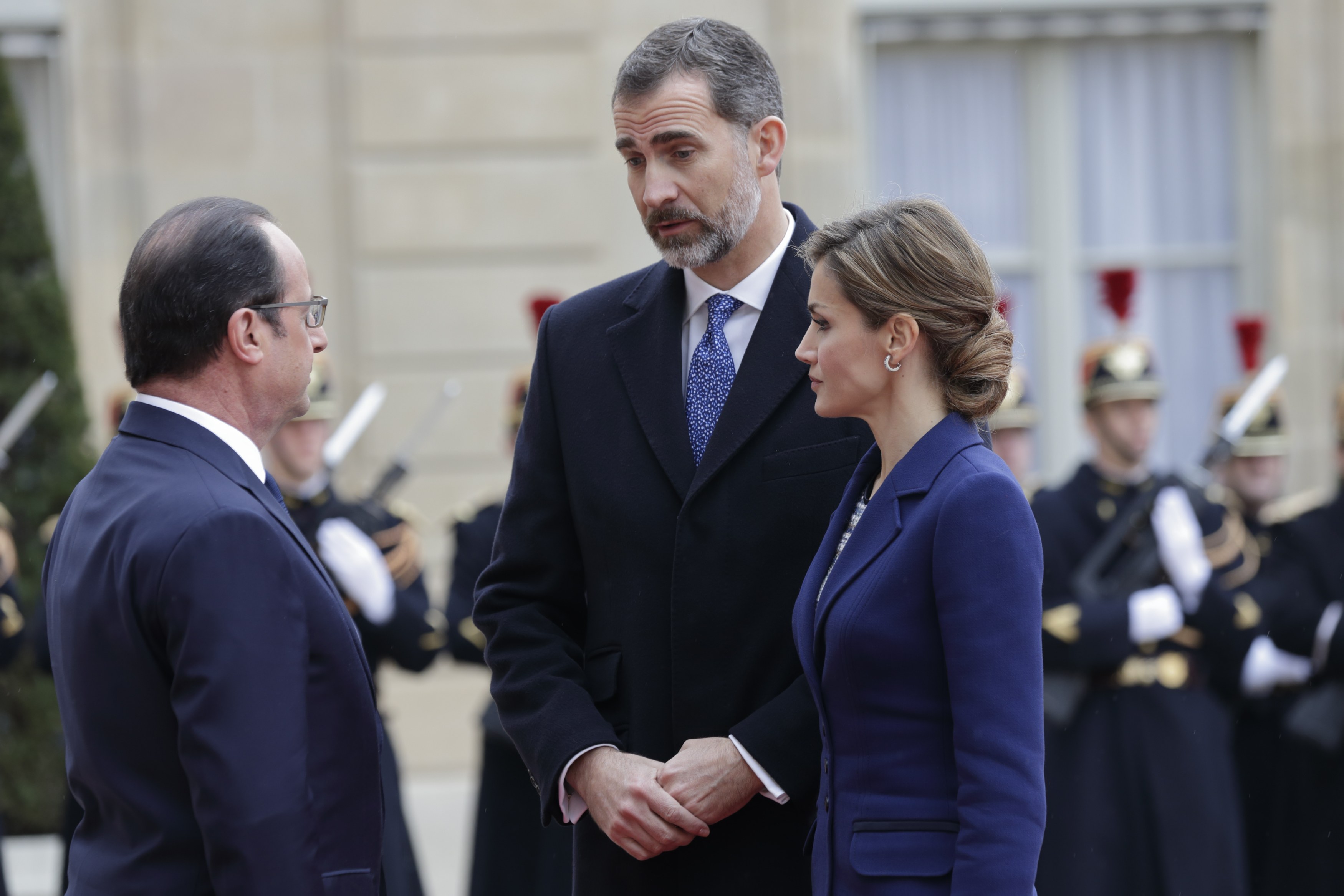Rei Felipe 6º durante encontro com François Hollande | Philippe Wojazer/Reuters
