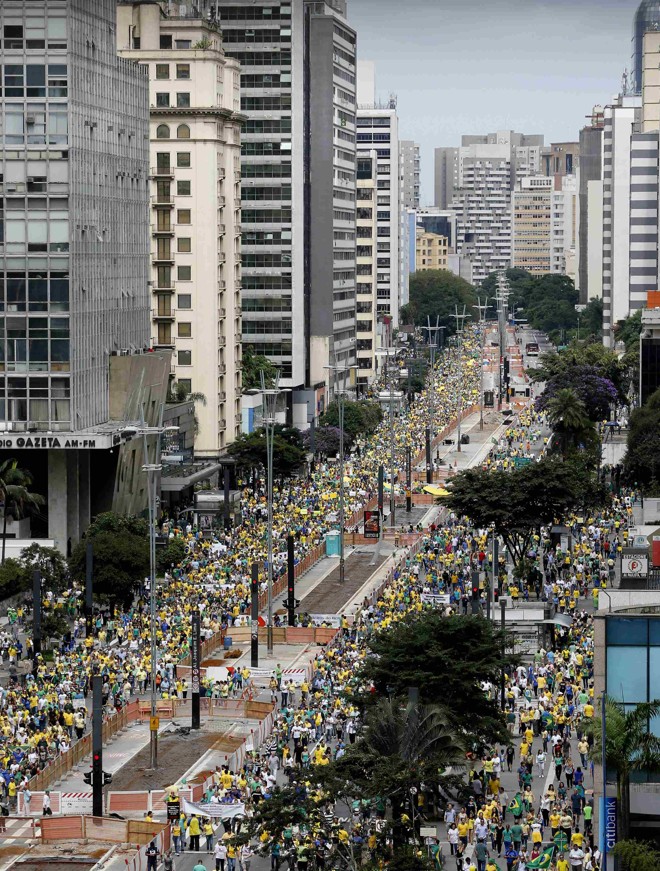 Manifestação na Avenida Paulista. | PAULO WHITAKER/REUTERS