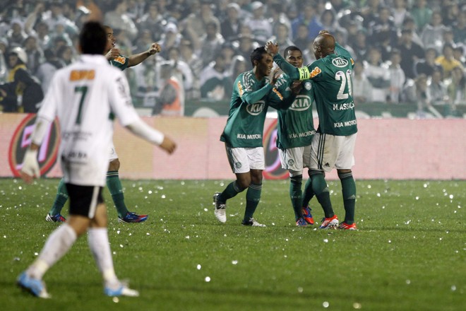 Betinho fez o gol que culminou no título do Palmeiras no Couto Pereira. | Antônio More/Gazeta do Povo