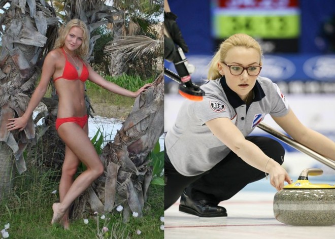 A Rússia não vive só de Sidorova. A moscovita Alexandra Saitova também contribui para a fama da seleção, considerada uma das mais belas do esporte. Nas horas vagas, também tem mostrado seus dotes como modelo. | Facebook/Reprodução e WCF/ Rocky Sung 2015/ Divulgação