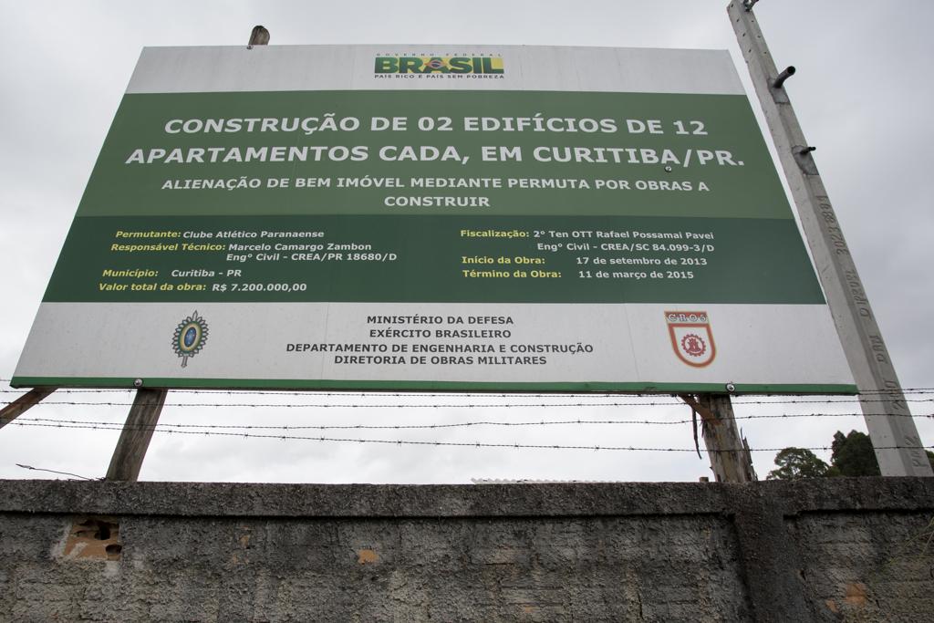 Contrapartida do Atlético, obra em dois edifícios no terreno do Exército não começaram . | Henry Milleo/Gazeta do Povo