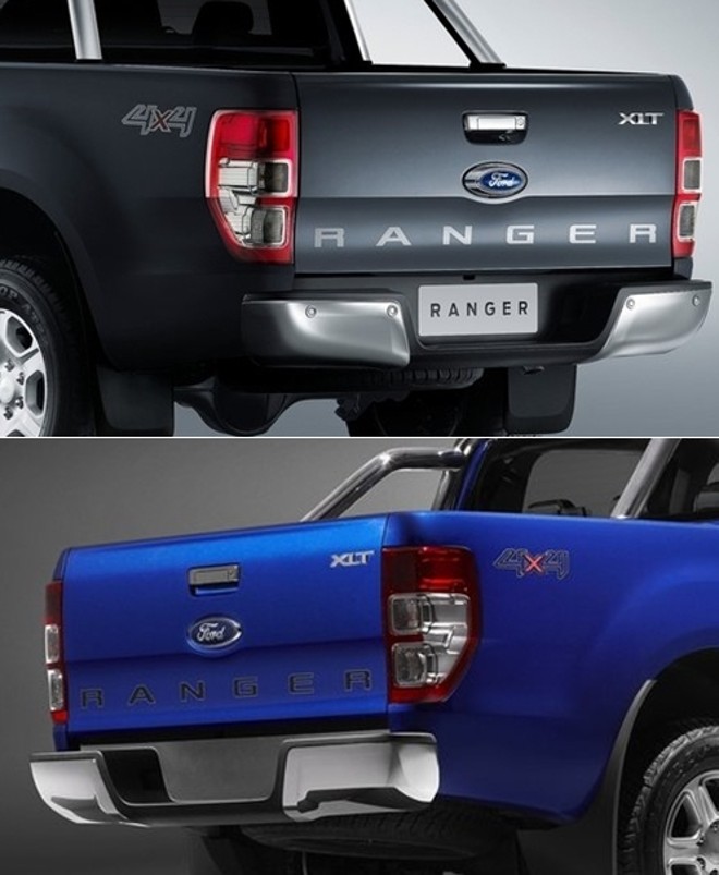 Comparativo entre a Ranger atual (foto debaixo) e a linha 2016. | Divulgação/Ford