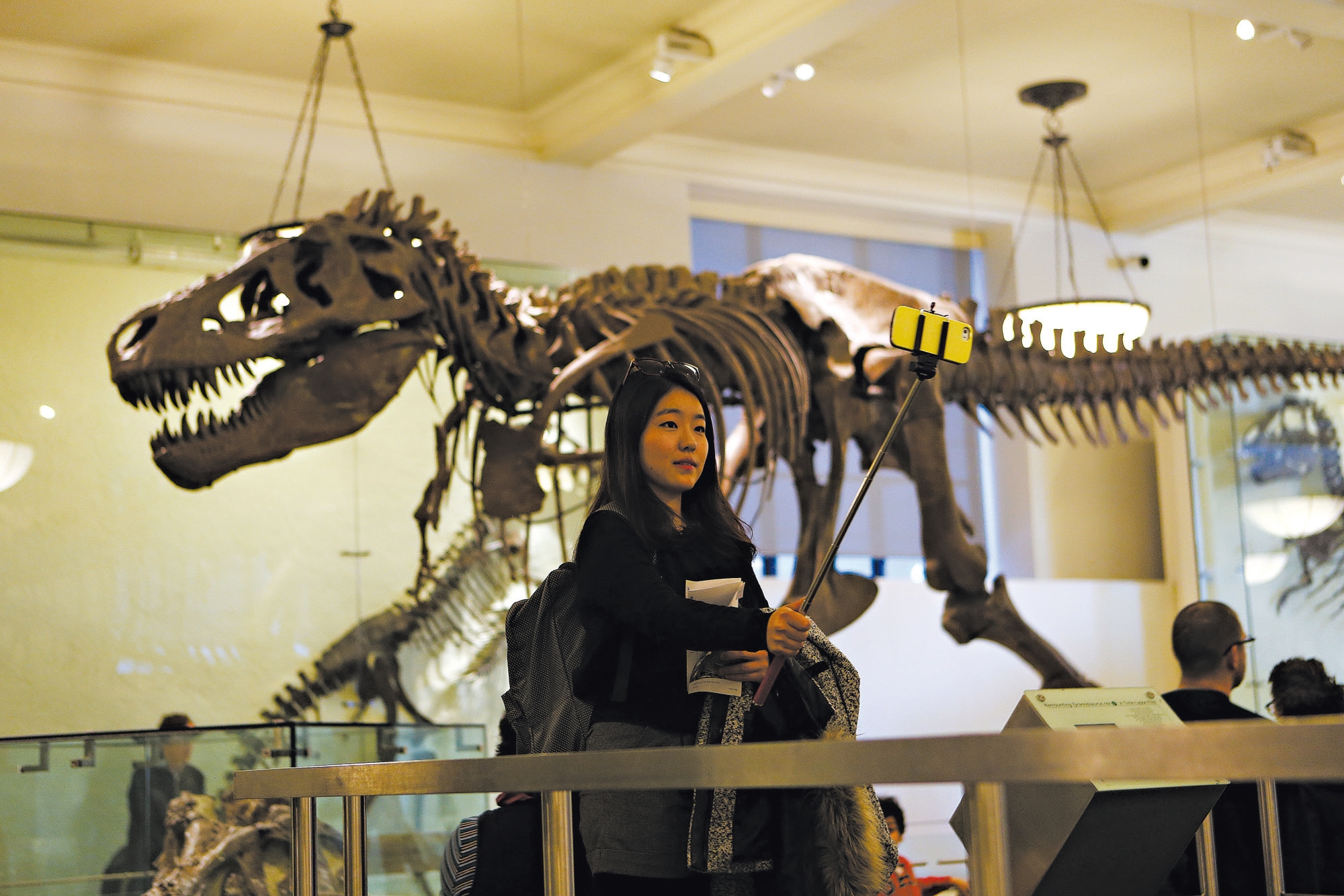 Selfie no Museu de História Natural em Nova York | Hiroko Masuike/The New York Times