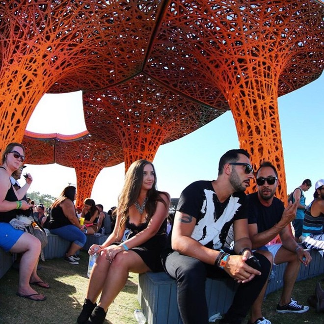 Área de descanso em Coachella. | 