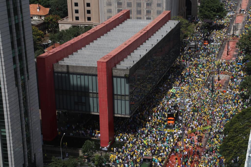 Segundo o Datafolha, na ocasião, 210 mil pessoas participaram na avenida Paulista do protesto contra o governo federal | Robson Fernandjes/Fotos Públicas