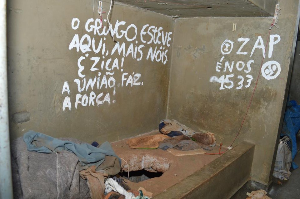 O túnel com cerca de 10 metros levaria os presos de uma cela até o pátio onde tomam sol | Osvaldo Ribeiro/Sesp