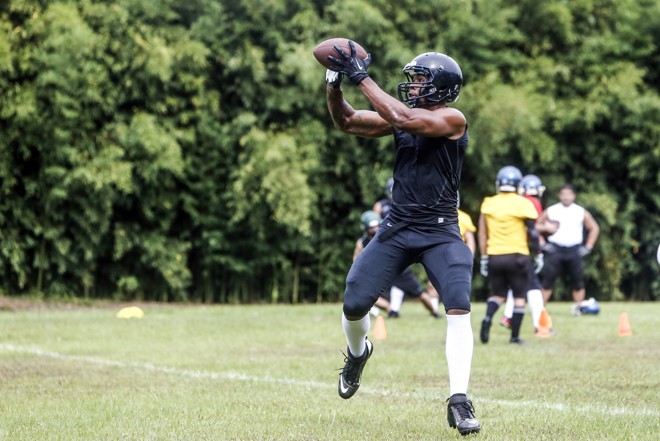 Seleção Brasileira de Futebol Americano fazendo um treinamento intensivo no feriado de Tiradentes na Unicentro em Irati, interior do Paraná. Seleção se prepara para a primeira participação do Brasil na Copa do Mundo de Futebol Americano. | Albari Rosa/gazeta do povo