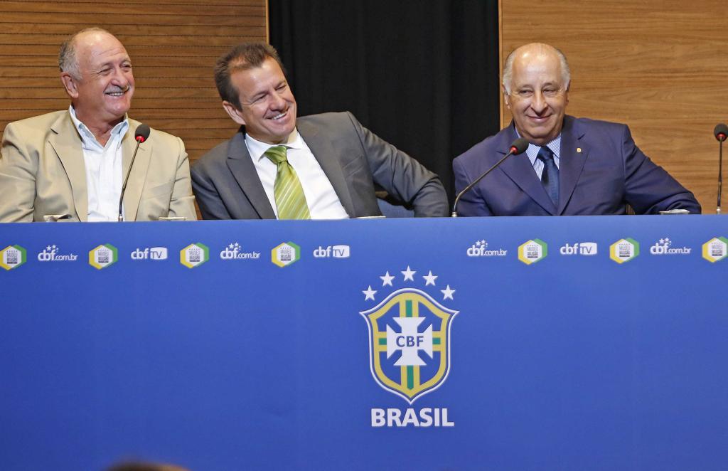 Felipão, Dunga e Del Nero em encontro de treinadores no Rio de Janeiro. | Rafael Ribeiro/CBF