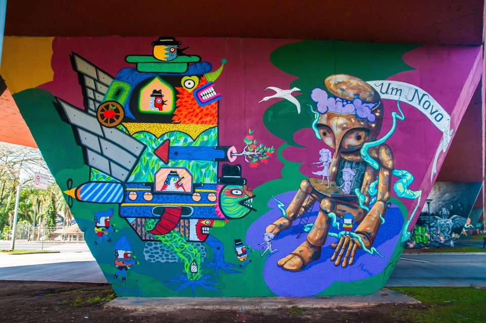 Trabalho dos artistas Auma e Japem, em Curitiba. | Priscilla Fiedler/Divulgação