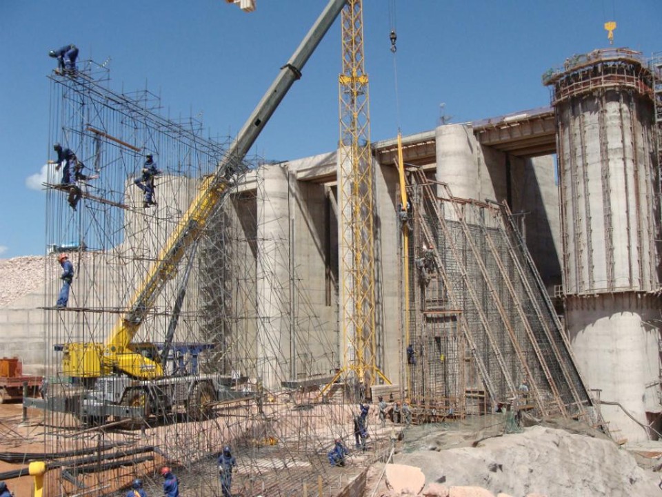 Construção de Colíder,em foto de 2013, após a retomada das obras, que haviam sido interrompidas por um incêndio. | Divulgação