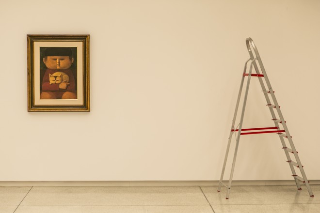 Menino e o Gato, de Reynaldo Fonseca. | Marcelo Andrade/Gazeta do Povo